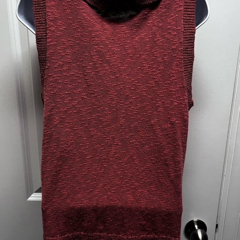Evereve Jamison women’s pink Becca collar polo pullover top knit split V-neck L - Picture 5 of 11